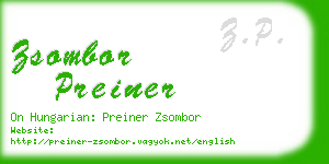 zsombor preiner business card